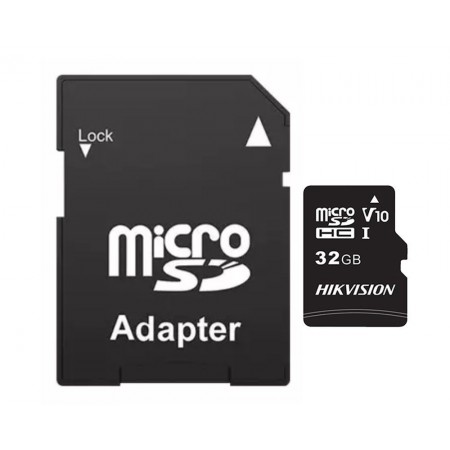 Micro SD 32GB, V10 cu adaptor, 92Mb/s - Hikvision HS-TF-C1STD-32G-A