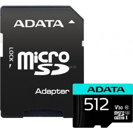 Micro SD 512GB Clasa 10 ADATA UHS-I U3 cu adaptor