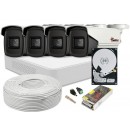 Kit complet de supraveghere video Safer, 2 MP Full HD, 4 camere, IR 40m, DVR 4 canale, HDD 1 TB