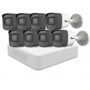 Kit supraveghere video, 8 camere exterior, FULLHD,2 MP, IR 30m, microfon, SAFER